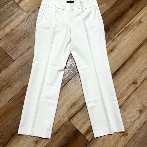 Talbots Signature Dress Pants Ivory Rayon Blend Size 10 Petite Preowned - Picture 9 of 11